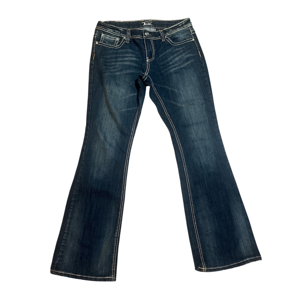 Y2K Soundgirl Rhinestone Wing Flare
Jeans